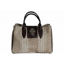 Жіноча шкіряна сумка LAURA (BM11205) тауп з коричневим