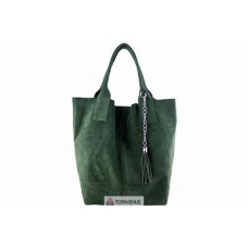 Жіноча замшева сумка ARIANNA (S6813) темно-зелена