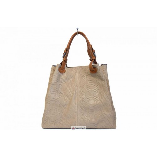 Женская кожаная сумка IRIS (S6929) бежевая