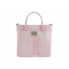 Женская кожаная сумка CAROLINA (S6815) розовая