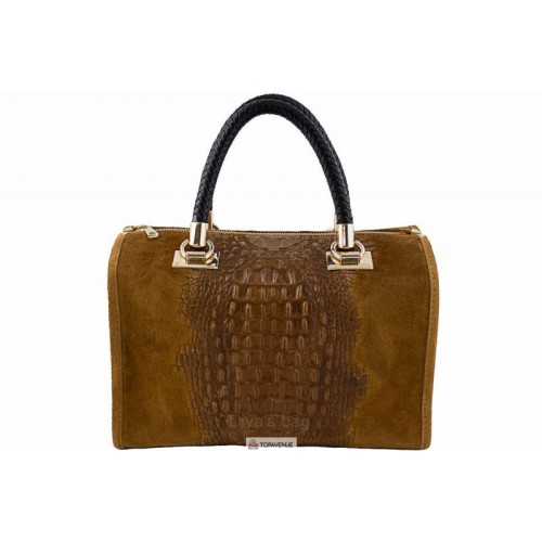 Женская кожаная сумка MARIANNE (M8836) коньячная