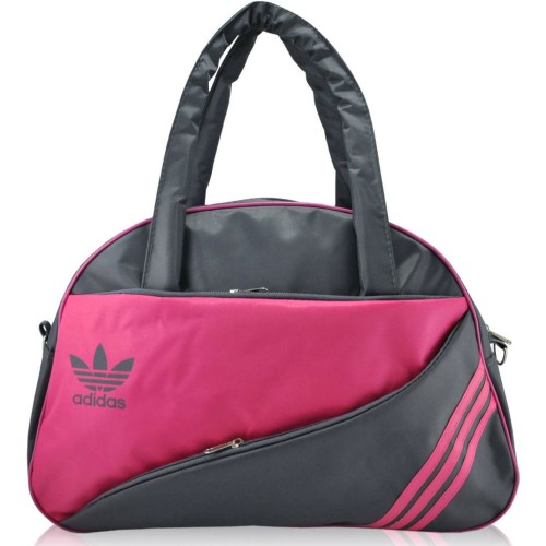 Спортивная сумка Adidas Diagonal серая с малиновым
