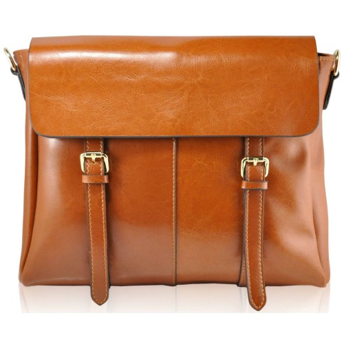 Женская кожаная сумка 12231 рыжая