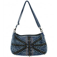 Женская сумка B1 31057 заклепки джинсовая
