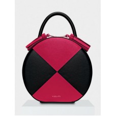 Женская кожаная сумка Tondo 019/0-530/T черная с малиновым