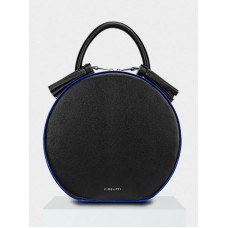 Женская кожаная сумка Tondo 019/0/T/B черная с синим