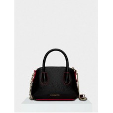 Женская кожаная сумка Brilla 037/0/Lu/R черная с красным