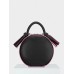 Женская кожаная сумка Tondo mini 043/0/T/P черная с розовым