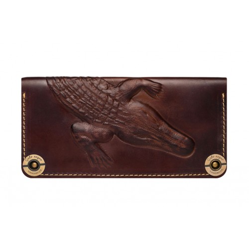 Гаманець Gato Negro Alligator Brown