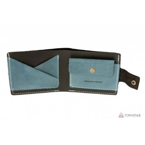 Портмоне Grande Pelle 54217075 синяя с голубым