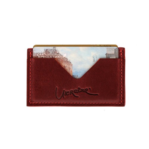 Кард-кейс Grande Pelle CardCase 3001 матовая кожа коричневый