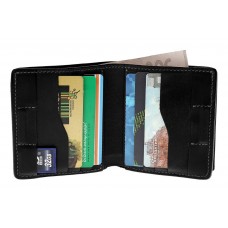 Портмоне Grande Pelle Lettera 537110 з монетницею чорне