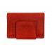 Візитниця на магніті Grande Pelle 302160 матова шкіра червона