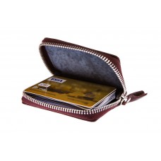 Візитниця на блискавці Grande Pelle 315623 бордо
