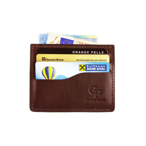 Кард-кейс Grande Pelle CardCase 305623 коньяк