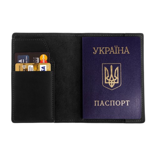 Обкладинка для паспорта Grande Pelle 255110 чорна