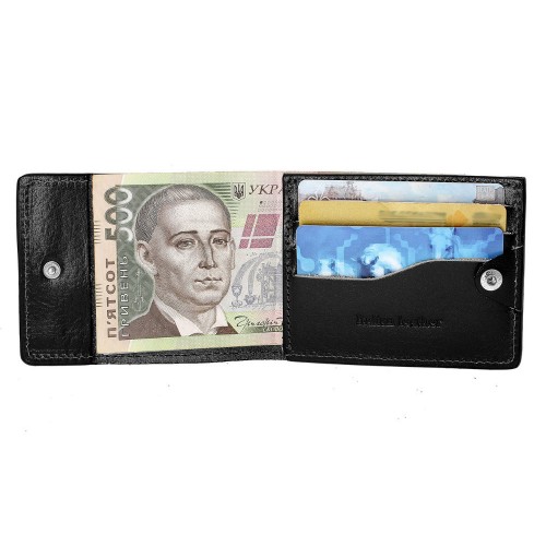 Кард-кейс Grande Pelle CardCase 308610 на кнопці tentare глянець чорний