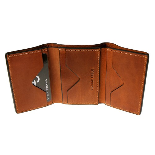 Портмоне Grande Pelle 504123 матовая кожа терракот