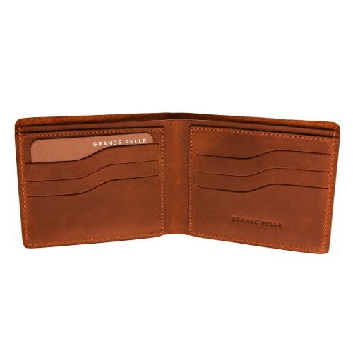 Портмоне Grande Pelle Onda 507123 коричневое