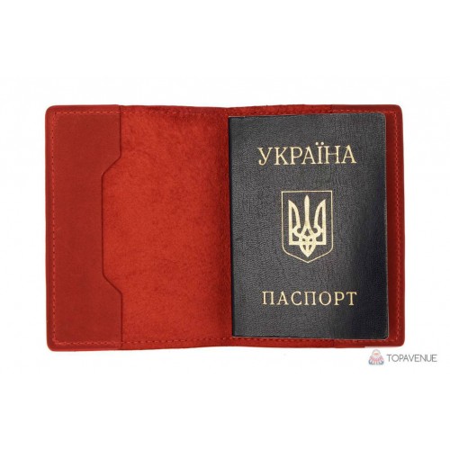 Обложка для паспорта Grande Pelle 252160 красная матовая