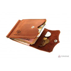 Зажим на кнопке Grande Pelle 110123 терракота