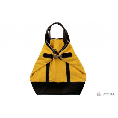 Рюкзак-сумка трансформер Grande Pelle 77304070 жовтий і синій