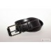 Шкіряний ремінь Grande Pelle 04 Calvin 43001370412 чорний прошитий глянсовий