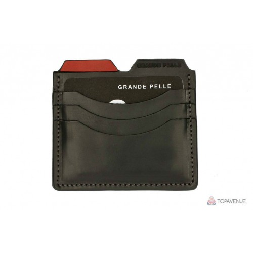 Кардхолдер Grande Pelle CardCase 306110 чорний двосторонній