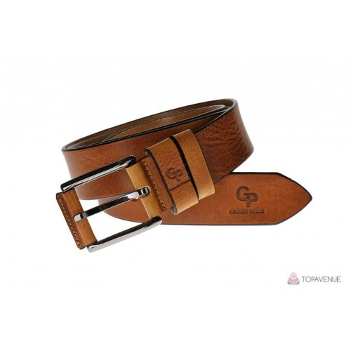 Шкіряний ремінь Grande Pelle Calvin 414513701 Brandy