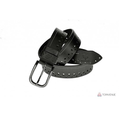 Шкіряний ремінь Grande Pelle Casual 43051120812 чорний
