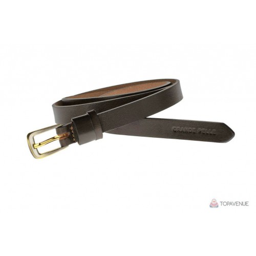 Шкіряний ремінь Grande Pelle Mini Finestra 11110900 шоколад
