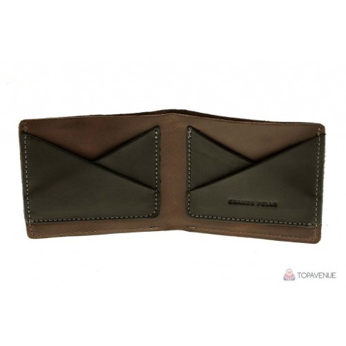 Портмоне Grande Pelle 54112010 чорне з коричневим