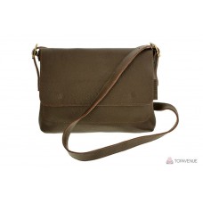 Сумка Мессенджер мини Grande Pelle 753722 темно коричневая