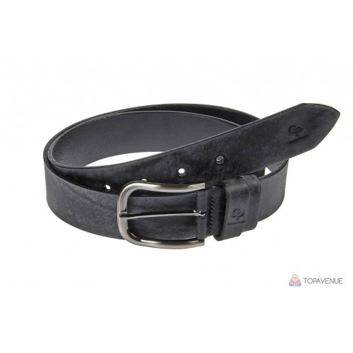 Шкіряний ремінь Grande Pelle Casual 436511200 сірий мармур