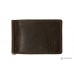 Затиск-портмоне Grande Pelle 109620 шоколад глянцевий