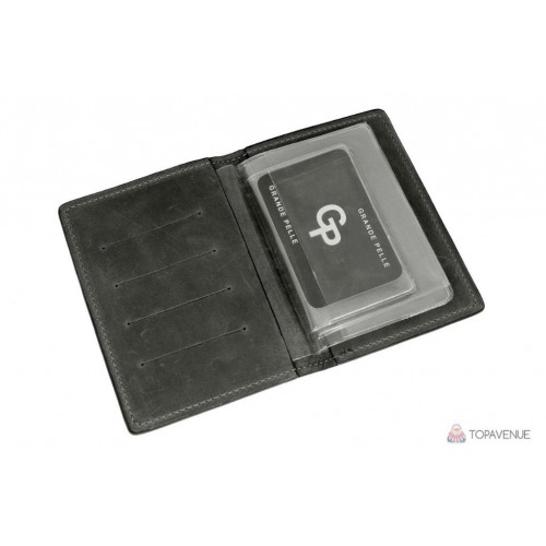 Обкладинка для автодокументів і паспорта Grande Pelle 202110 чорна матова