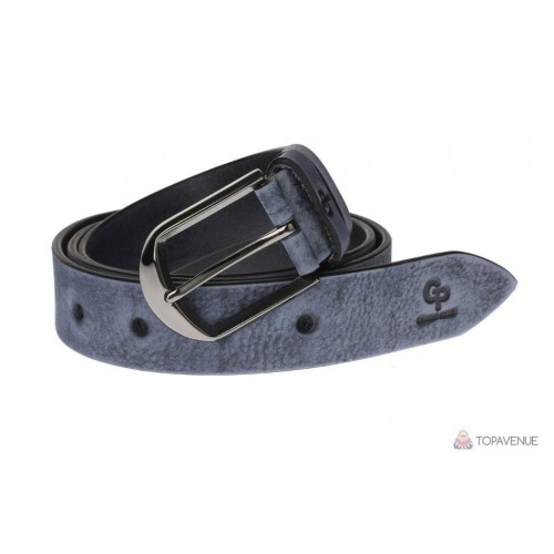 Шкіряний ремінь Grande Pelle Labbro 335512800 індиго