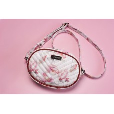 Стьобана бордова сумка HARVEST з двома ремінцями FLOWER 