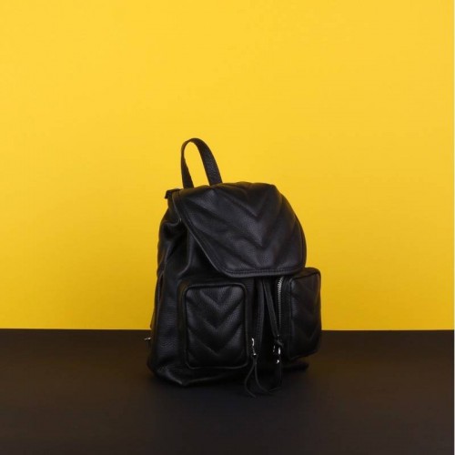 Женский кожаный рюкзак JIZUZ Magnifico Black черный