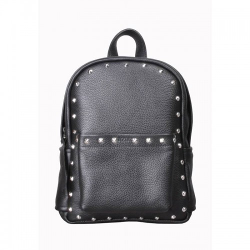 Жіночий шкіряний рюкзак JIZUZ Carbon S Black Rock чорний
