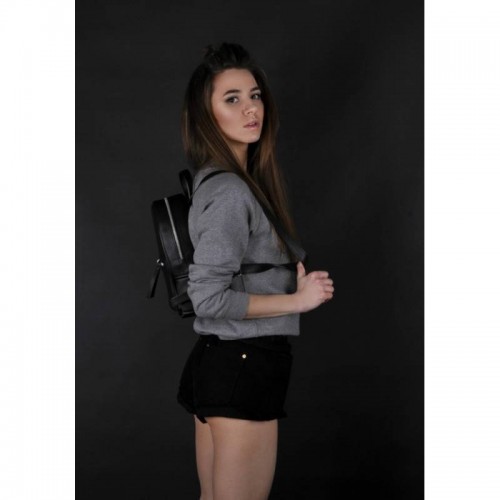 Жіночий шкіряний рюкзак JIZUZ Sport Black Чорний