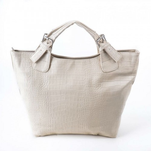 Женская сумка под кожу крокодила М51-12 бежевая