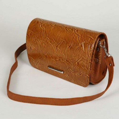 Женский клатч через плечо М63-220-5/1 коричневый