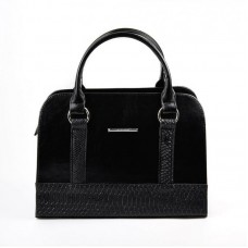 Жіноча сумка з комбінованих матеріалів М59-Z/14 чорна
