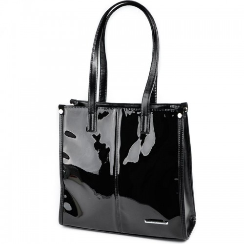 Женская сумка-шоппер Камелия М162-Z/лак черная