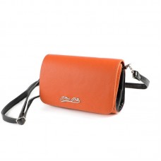 Женский клатч Камелия М63-2/Z оранжевый+черный