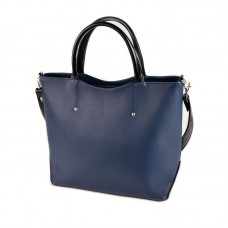 Женская сумка из кожзама Камелия М75-43/Z синяя (сеточка)+черный