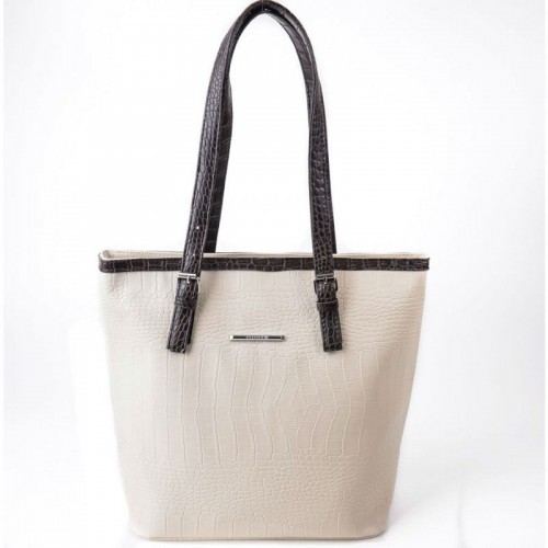 Жіноча сумка зі шкірозамінника М66-12/13 бежева