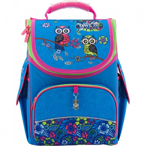 Рюкзак школьный каркасный Kite Pretty owls K18-501S-6 голубой