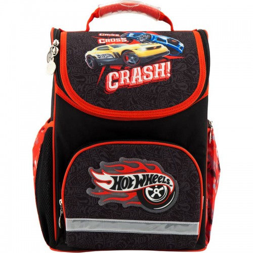 Рюкзак школьный каркасный Kite Hot Wheels HW18-701M черный